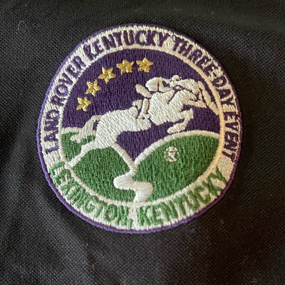🐎🐴HORZE Classic Black Polo Shirt from Land Rover Kentucky 3 day Event. Size 8 - Picture 4 of 6